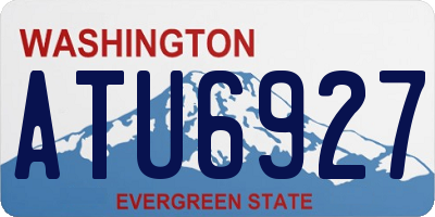 WA license plate ATU6927