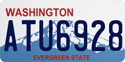 WA license plate ATU6928