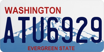 WA license plate ATU6929