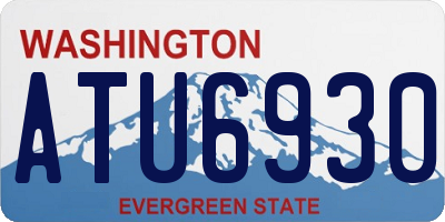 WA license plate ATU6930