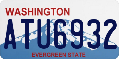WA license plate ATU6932