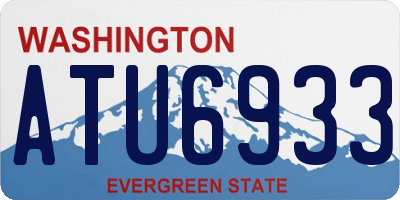 WA license plate ATU6933