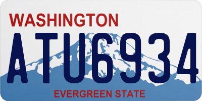 WA license plate ATU6934