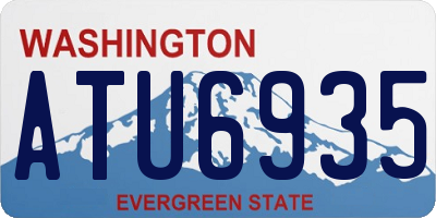 WA license plate ATU6935