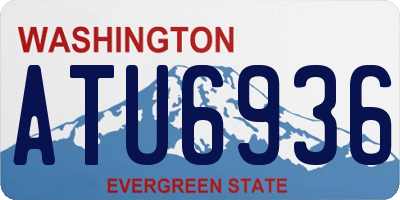 WA license plate ATU6936