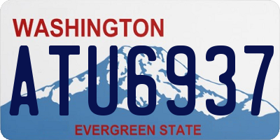 WA license plate ATU6937