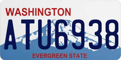 WA license plate ATU6938