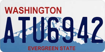 WA license plate ATU6942