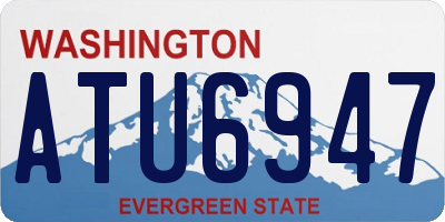 WA license plate ATU6947