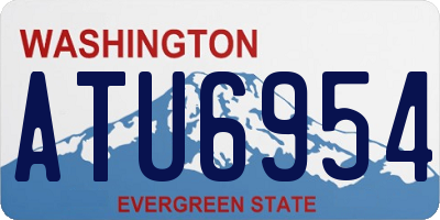 WA license plate ATU6954