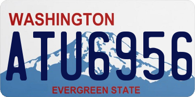 WA license plate ATU6956