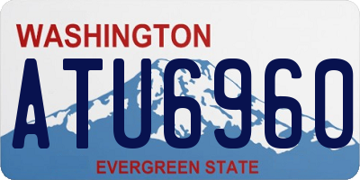 WA license plate ATU6960