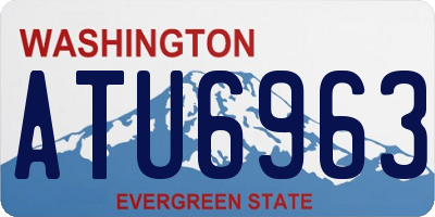 WA license plate ATU6963