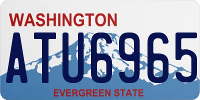 WA license plate ATU6965
