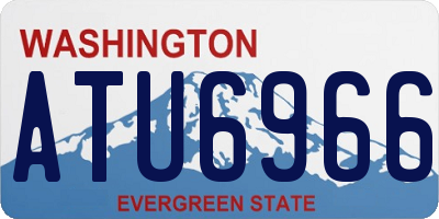 WA license plate ATU6966