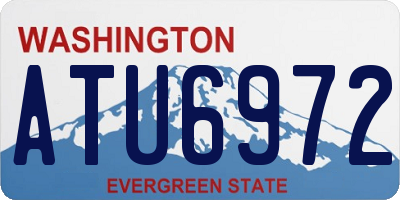 WA license plate ATU6972