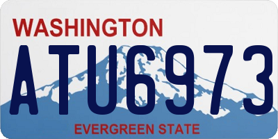 WA license plate ATU6973