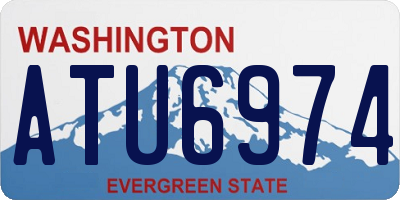 WA license plate ATU6974