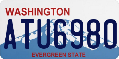 WA license plate ATU6980