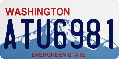 WA license plate ATU6981
