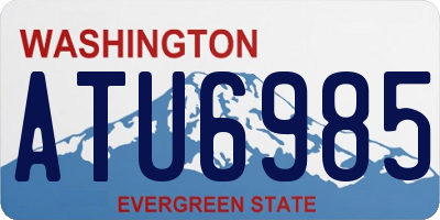 WA license plate ATU6985