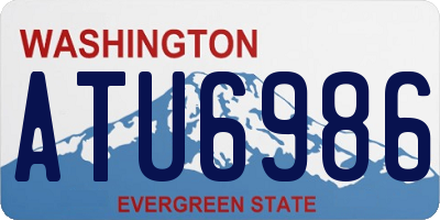 WA license plate ATU6986