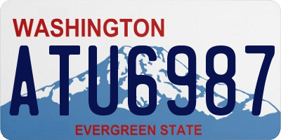 WA license plate ATU6987