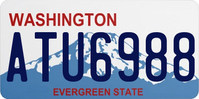WA license plate ATU6988