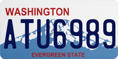 WA license plate ATU6989