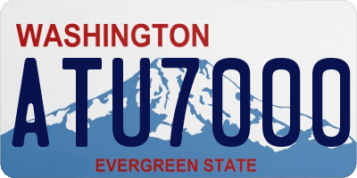 WA license plate ATU7000