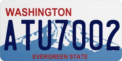 WA license plate ATU7002