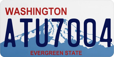 WA license plate ATU7004
