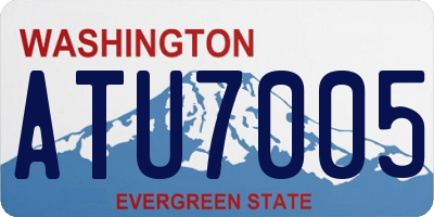WA license plate ATU7005