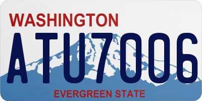 WA license plate ATU7006