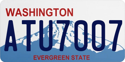 WA license plate ATU7007