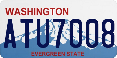 WA license plate ATU7008