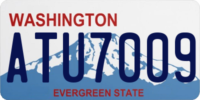 WA license plate ATU7009