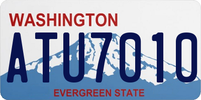 WA license plate ATU7010