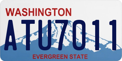 WA license plate ATU7011
