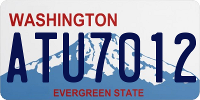 WA license plate ATU7012