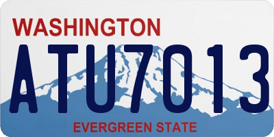 WA license plate ATU7013