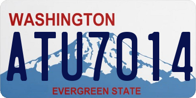 WA license plate ATU7014