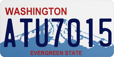 WA license plate ATU7015