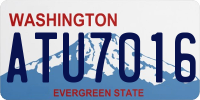 WA license plate ATU7016