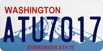 WA license plate ATU7017