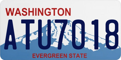 WA license plate ATU7018