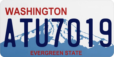 WA license plate ATU7019
