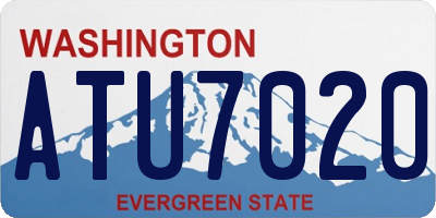 WA license plate ATU7020