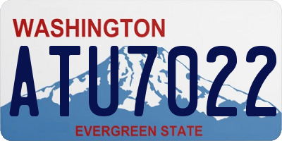 WA license plate ATU7022