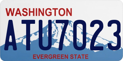 WA license plate ATU7023